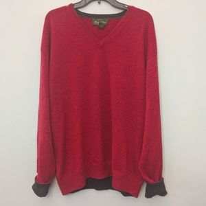 Orvis Men's 100% Cashmere Sweater size XXL Red Top